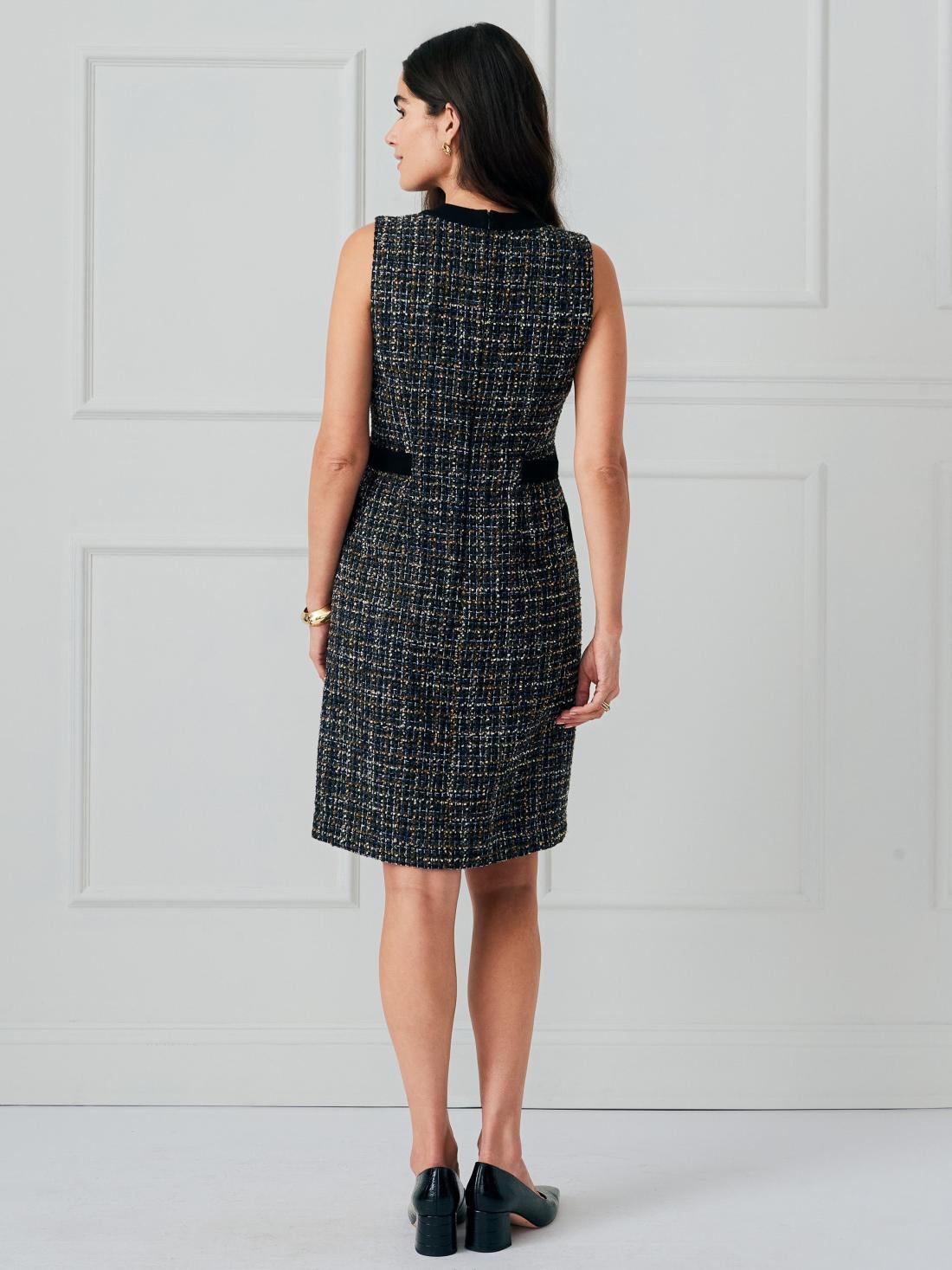 J.McLaughlin Anjali Tweed Dress Black/tan | Women Dresses
