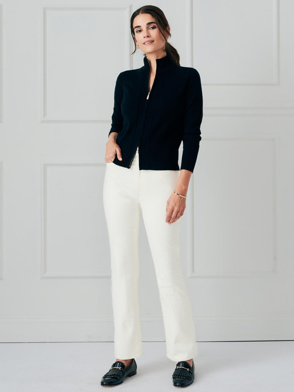 J.McLaughlin Anya Cashmere Cardigan Black | Women Sweaters