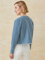 J.McLaughlin April Jacket In Stripe Denim | Women Jackets