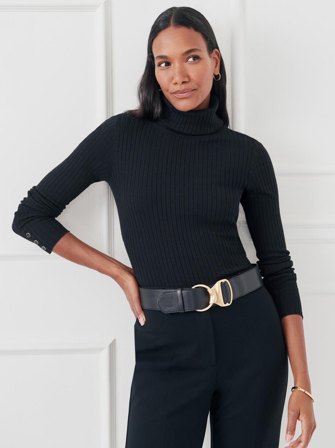J.McLaughlin Arlette Turtleneck Black | Women Sweaters