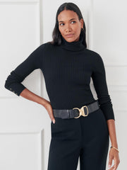 J.McLaughlin Arlette Turtleneck Black | Women Sweaters