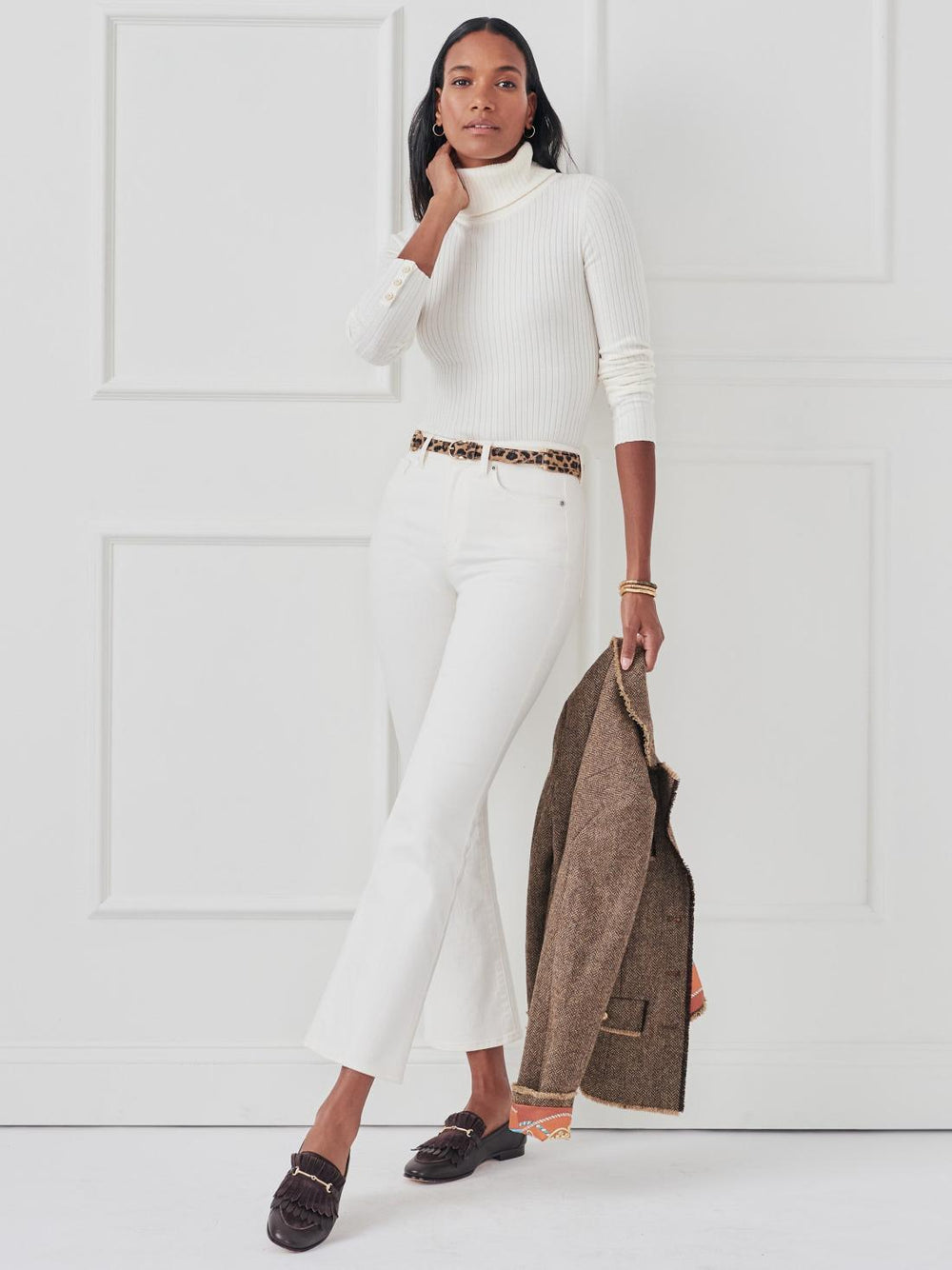 J.McLaughlin Arlette Turtleneck Egret White | Women Sweaters