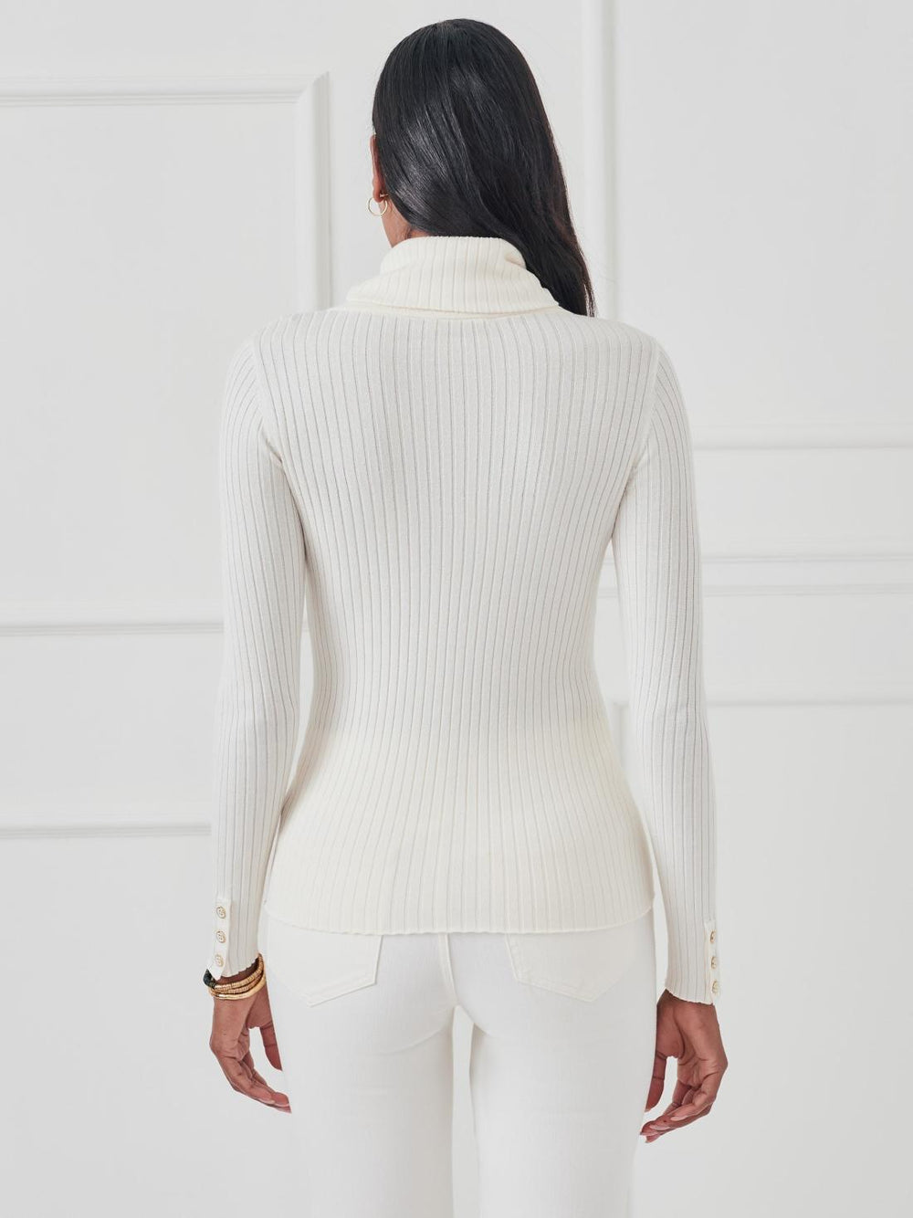 J.McLaughlin Arlette Turtleneck Egret White | Women Sweaters