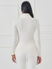 J.McLaughlin Arlette Turtleneck Egret White | Women Sweaters