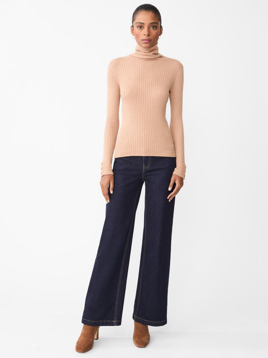 J.McLaughlin Arlette Turtleneck Heather Camel | Women Sweaters