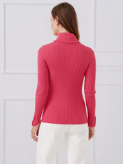 J.McLaughlin Arlette Turtleneck Heather Hot Pink | Women Sweaters