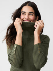 J.McLaughlin Arlette Turtleneck Olive Green | Women Sweaters