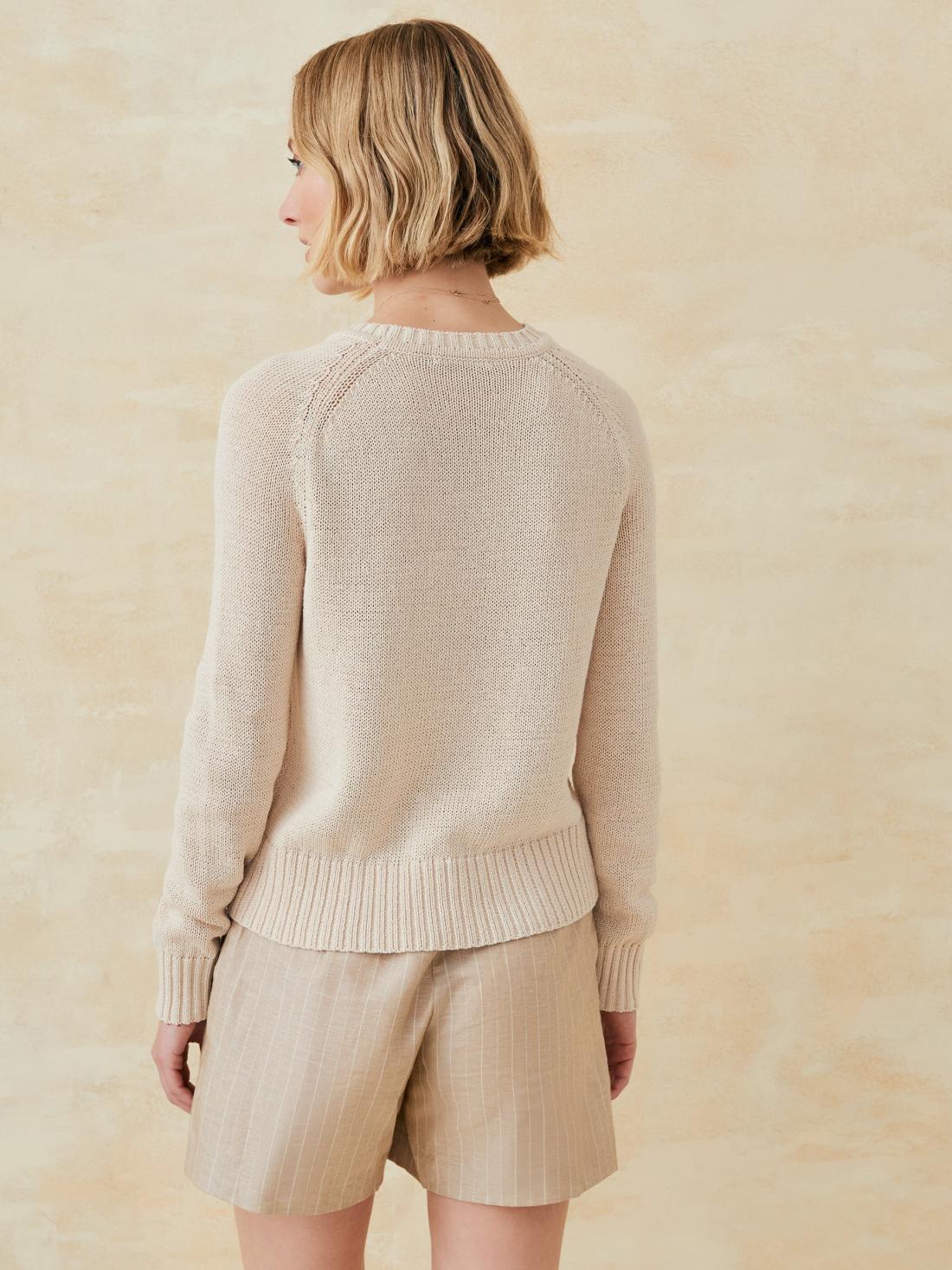 J.McLaughlin Asher Sweater Light Oatmeal | Women Sweaters