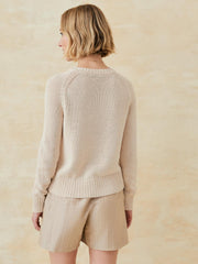 J.McLaughlin Asher Sweater Light Oatmeal | Women Sweaters