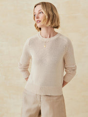 J.McLaughlin Asher Sweater Light Oatmeal | Women Sweaters