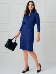 J.McLaughlin Bedford Dress In Cosmic Waves Blue/purple | Women Dresses