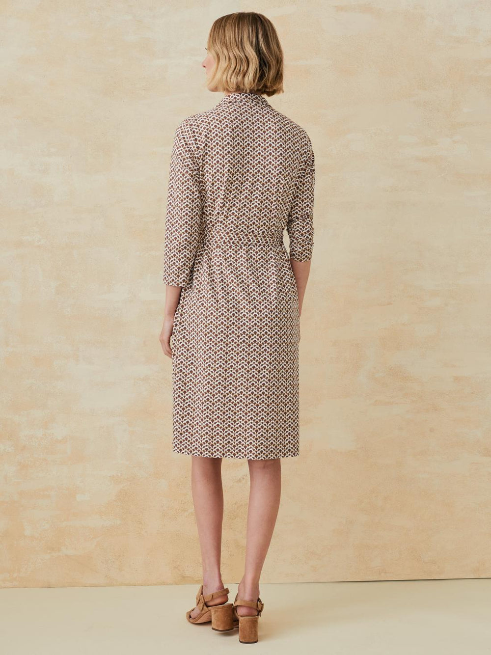 J.McLaughlin Benjamina Dress In Mini Among The Dunes Chocolate/tan | Women Dresses