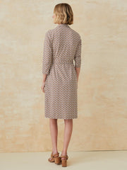 J.McLaughlin Benjamina Dress In Mini Among The Dunes Chocolate/tan | Women Dresses