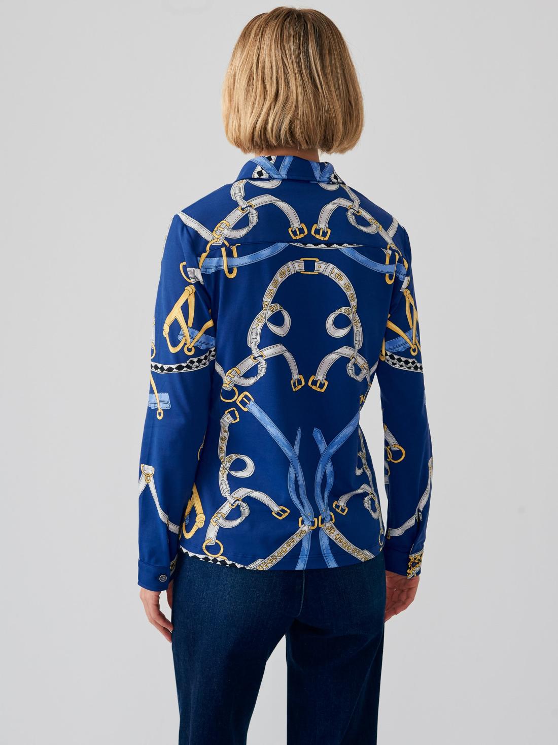 J.McLaughlin Betty Shirt In Chevalier Navy/light Blue | Women Catalina Cloth™ Dresses