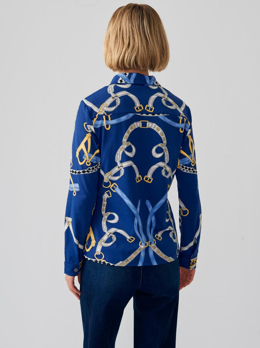 J.McLaughlin Betty Shirt In Chevalier Navy/light Blue | Women Catalina Cloth™ Dresses