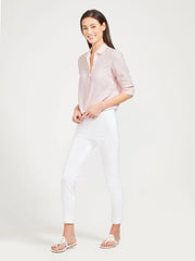 J.McLaughlin Britt Linen Shirt Light Pink | Women Shirts &amp; Tops