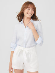 J.McLaughlin Britt Linen Shirt Sky Blue | Women Shirts &amp; Tops