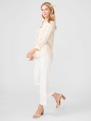 J.McLaughlin Britt Linen Shirt Tan | Women Shirts &amp; Tops