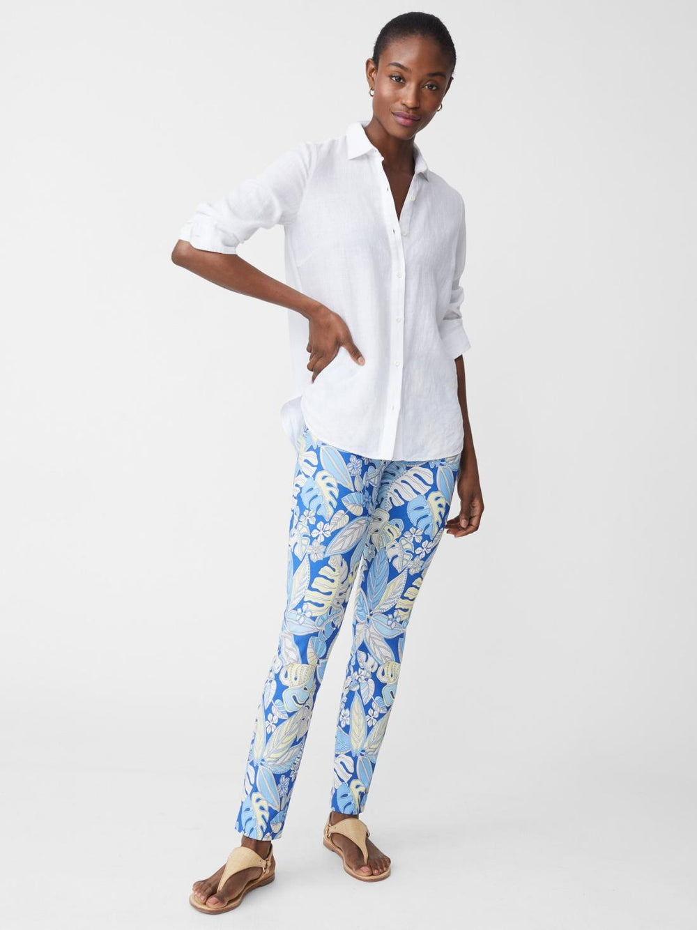 J.McLaughlin Britt Linen Shirt White | Women Shirts &amp; Tops