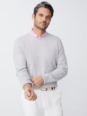 J.McLaughlin Caldwell Cashmere Sweater Light Heather Gray | Men/Women Sweaters