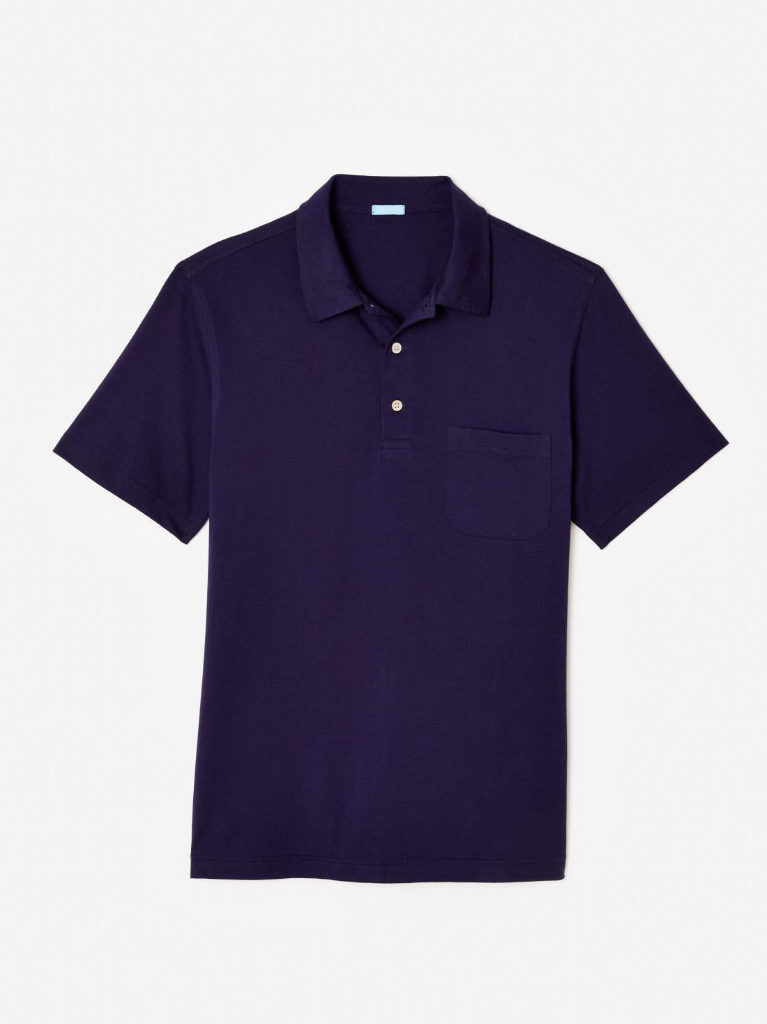 J.McLaughlin Callahan Cotton Polo Navy | Men Knits &amp; Polos