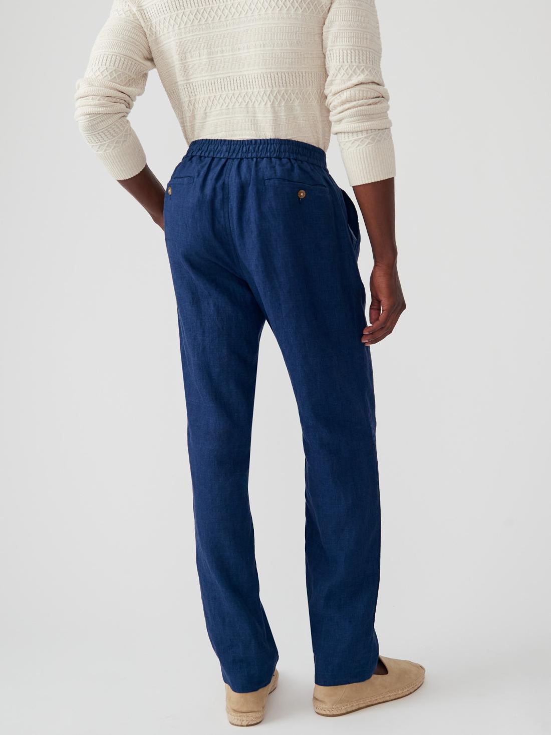 J.McLaughlin Callistair Linen Pants Navy | Men Pants