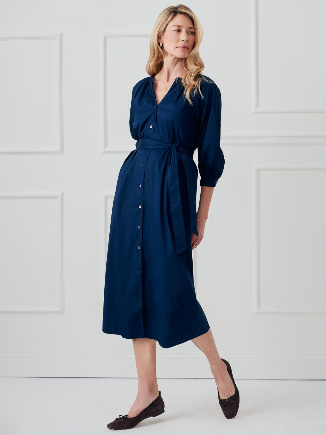 J.McLaughlin Charlotta Dress Navy | Women Dresses