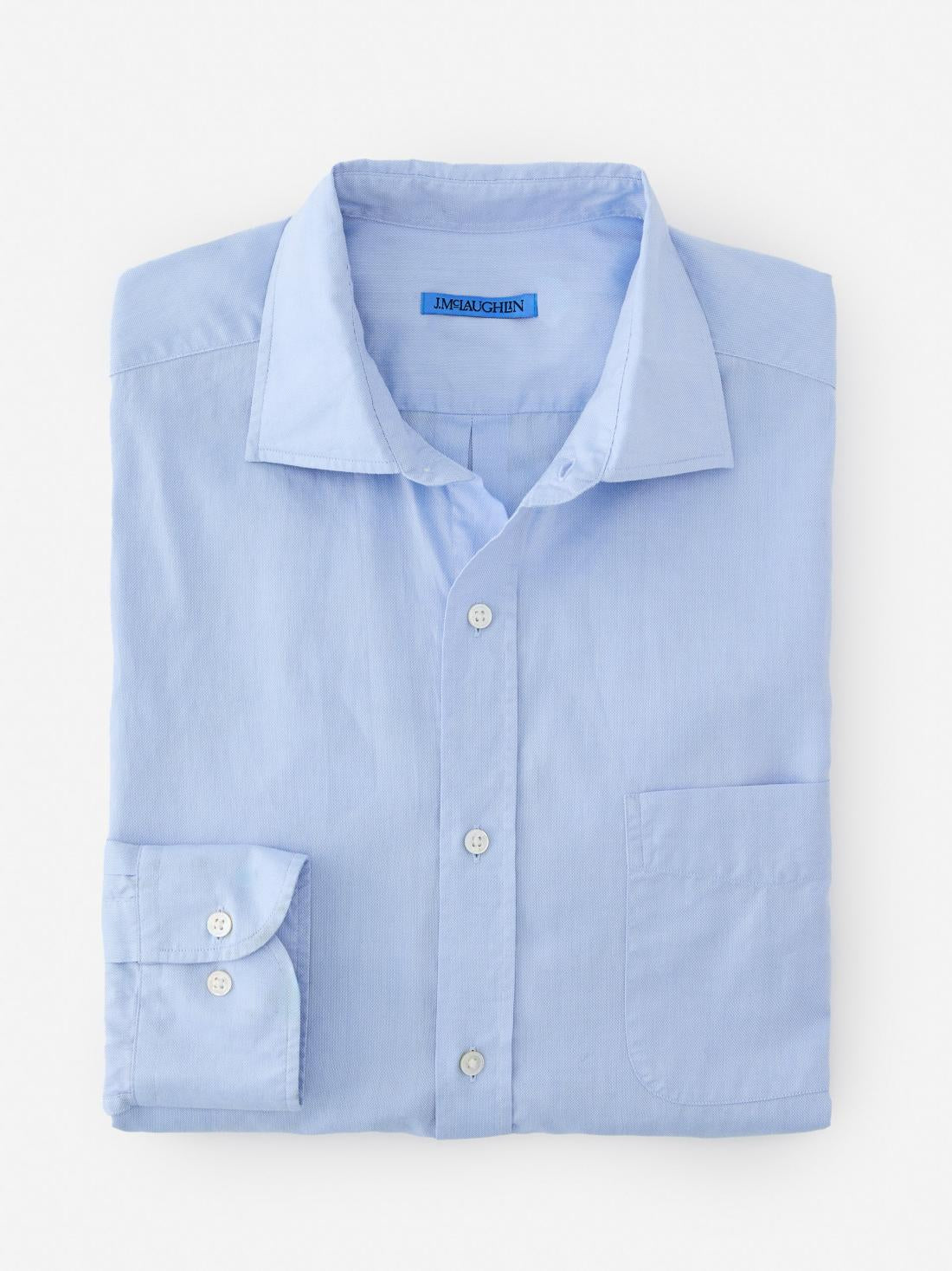 J.McLaughlin Club Classic Fit Shirt Blue | Men Shirts
