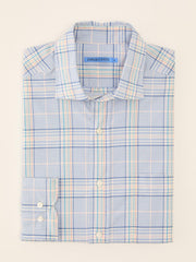 J.McLaughlin Club Classic Fit Shirt In Plaid White/green/pink | Men Shirts