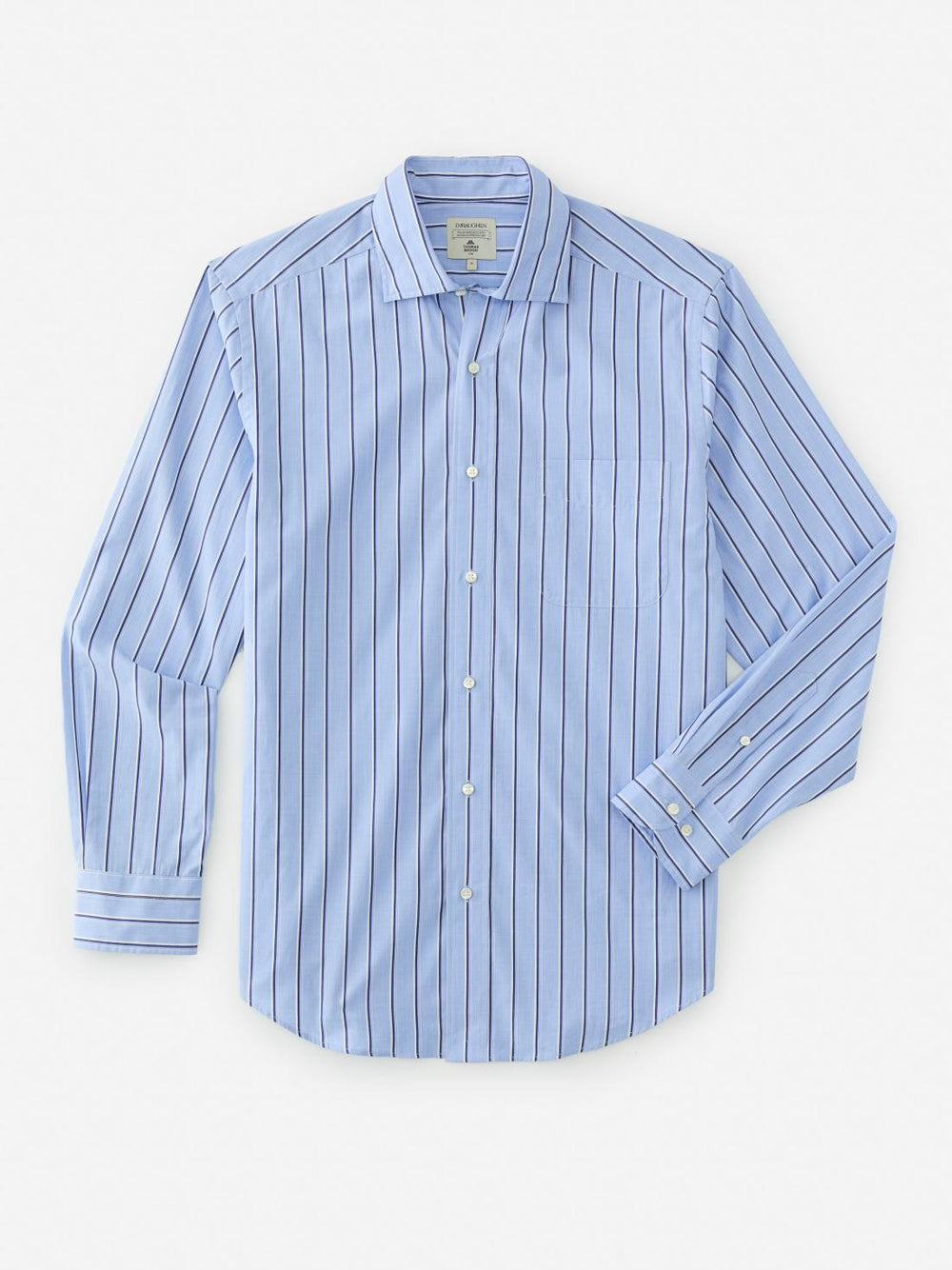 J.McLaughlin Club Classic Fit Shirt In Shadow Stripe Blue/light Blue/white | Men Shirts