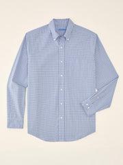 J.McLaughlin Collis Classic Fit Shirt In Mini Window Pane Light Blue/pink/navy | Men Shirts