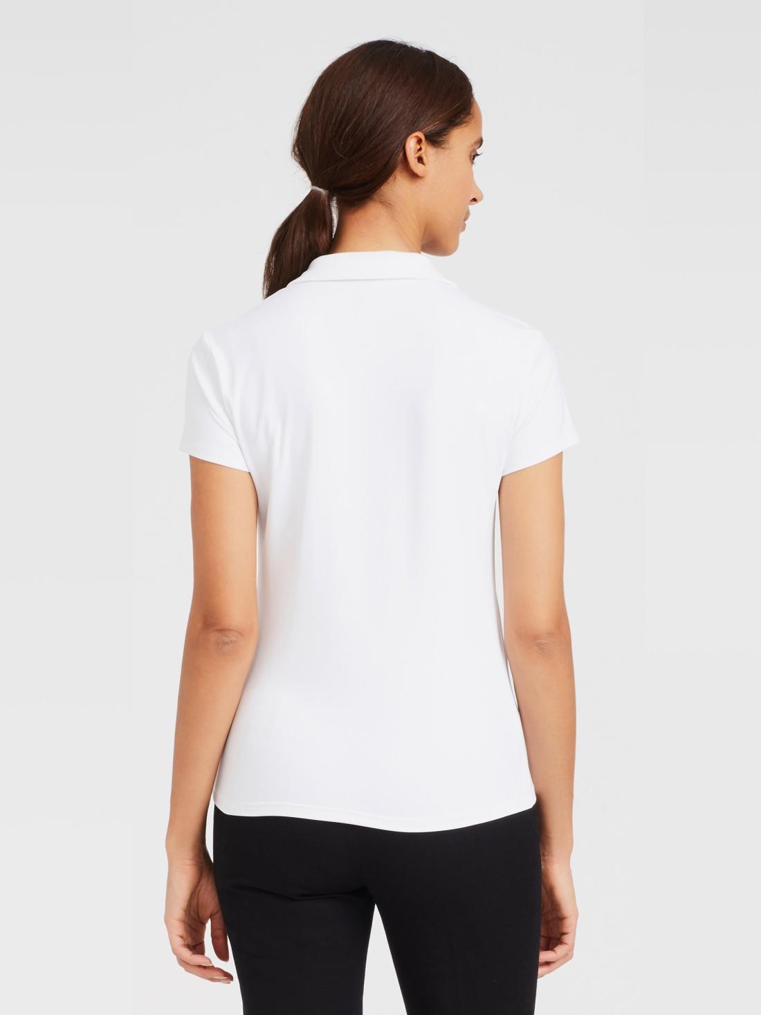 J.McLaughlin Court Cap Sleeve Polo White | Women Shirts &amp; Tops