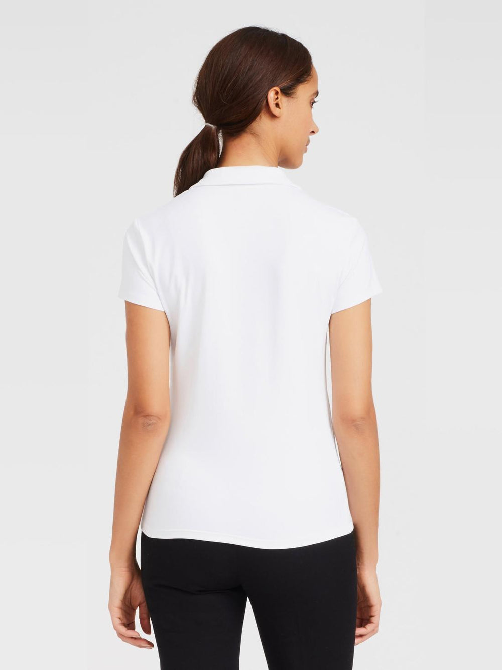 J.McLaughlin Court Cap Sleeve Polo White | Women Shirts &amp; Tops