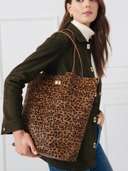 J.McLaughlin Dana Pony Hair Tote In Leopard Brown/multi | Women Shoes &amp; Accessories