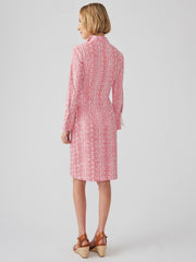 J.McLaughlin Daniele Dress In Costa Key Hot Pink/white | Women Dresses