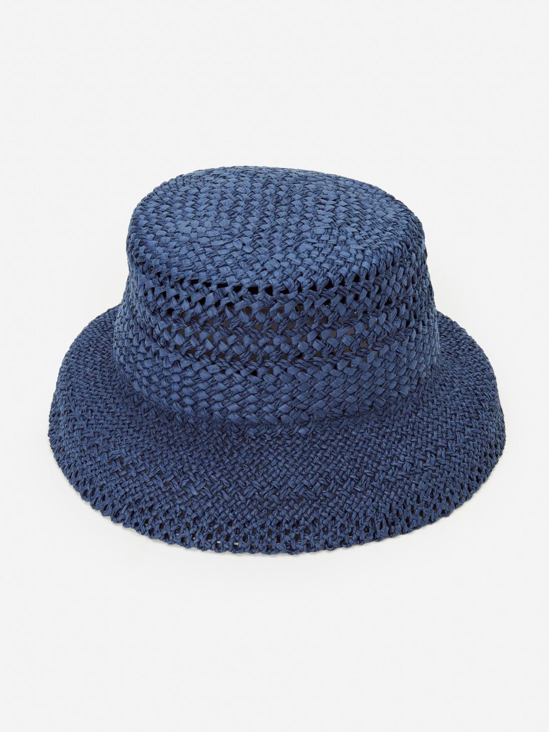J.McLaughlin Delia Straw Bucket Hat Denim | Women Shoes &amp; Accessories
