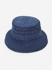 J.McLaughlin Delia Straw Bucket Hat Denim | Women Shoes &amp; Accessories