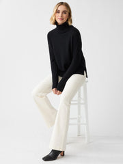 J.McLaughlin Dina Cashmere Turtleneck Black | Women Sweaters