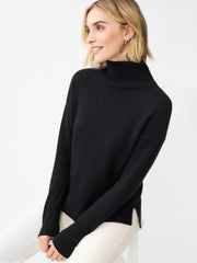 J.McLaughlin Dina Cashmere Turtleneck Black | Women Sweaters