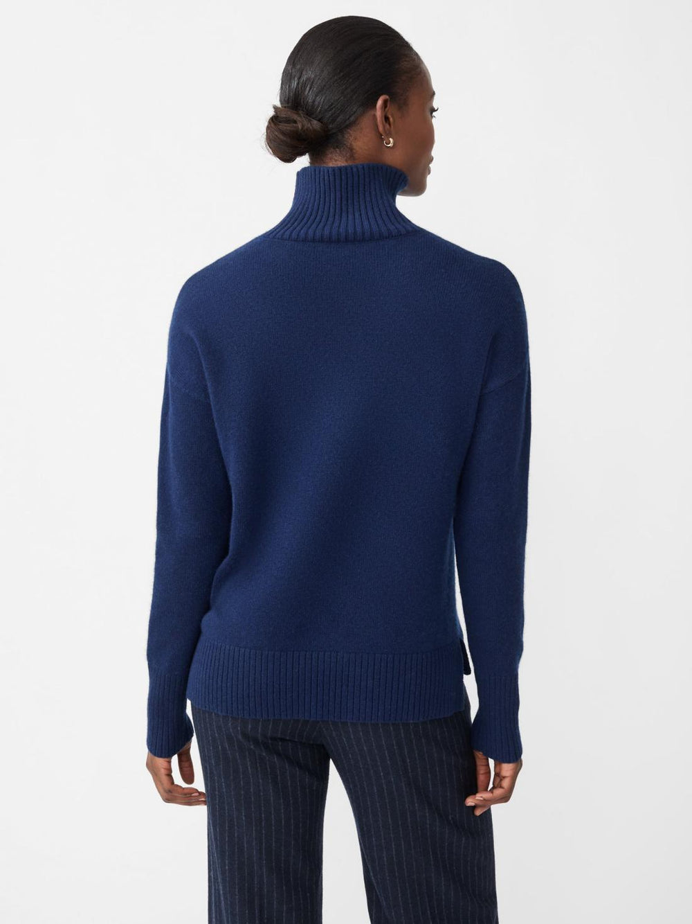 J.McLaughlin Dina Cashmere Turtleneck Classic Navy | Women Sweaters