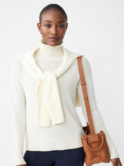 J.McLaughlin Dina Cashmere Turtleneck Ivory | Women Sweaters