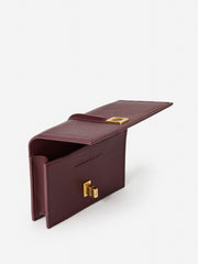 J.McLaughlin Dinah Leather Card Holder French Merlot | Women Shoes &amp; Accessories