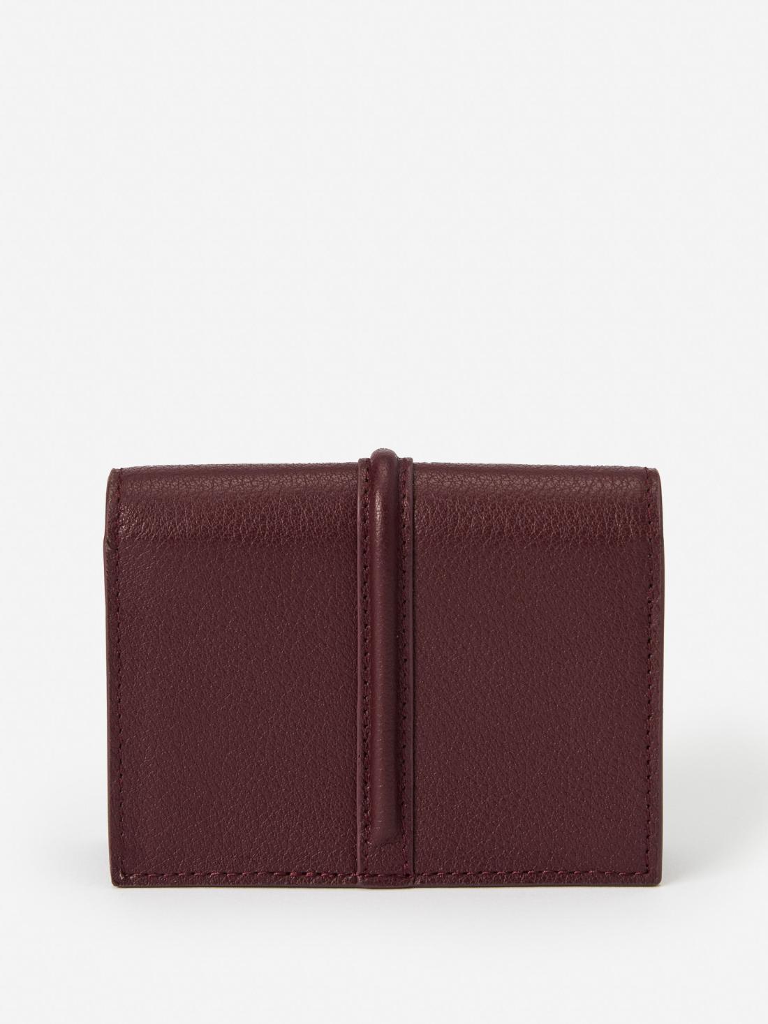 J.McLaughlin Dinah Leather Card Holder French Merlot | Women Shoes &amp; Accessories