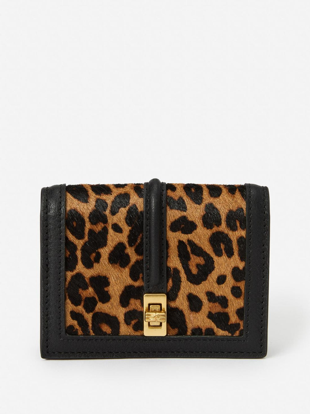 J.McLaughlin Dinah Pony Hair Card Holder In Leopard Brown/multi | Women Shoes &amp; Accessories