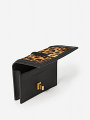 J.McLaughlin Dinah Pony Hair Card Holder In Leopard Brown/multi | Women Shoes &amp; Accessories