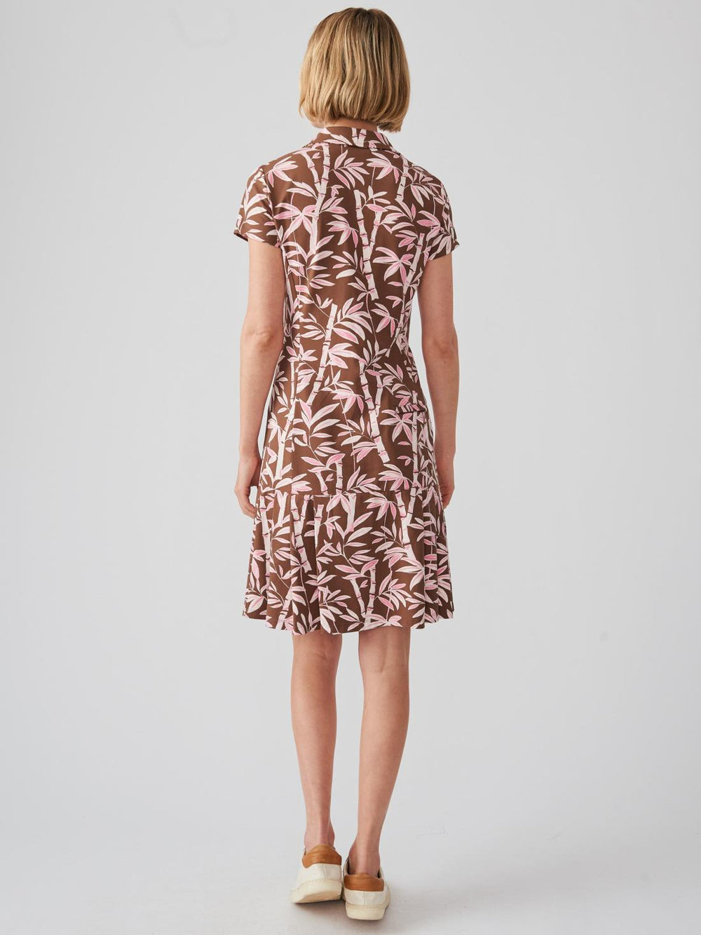 J.McLaughlin Dorte Dress In Bamboo Grove Brown/pink | Women Dresses