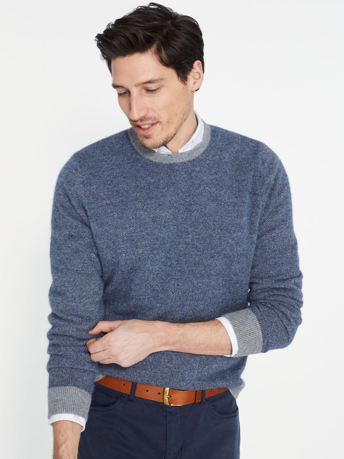 J.McLaughlin Dunkeld Sweater Navy/gray | Men Sweaters