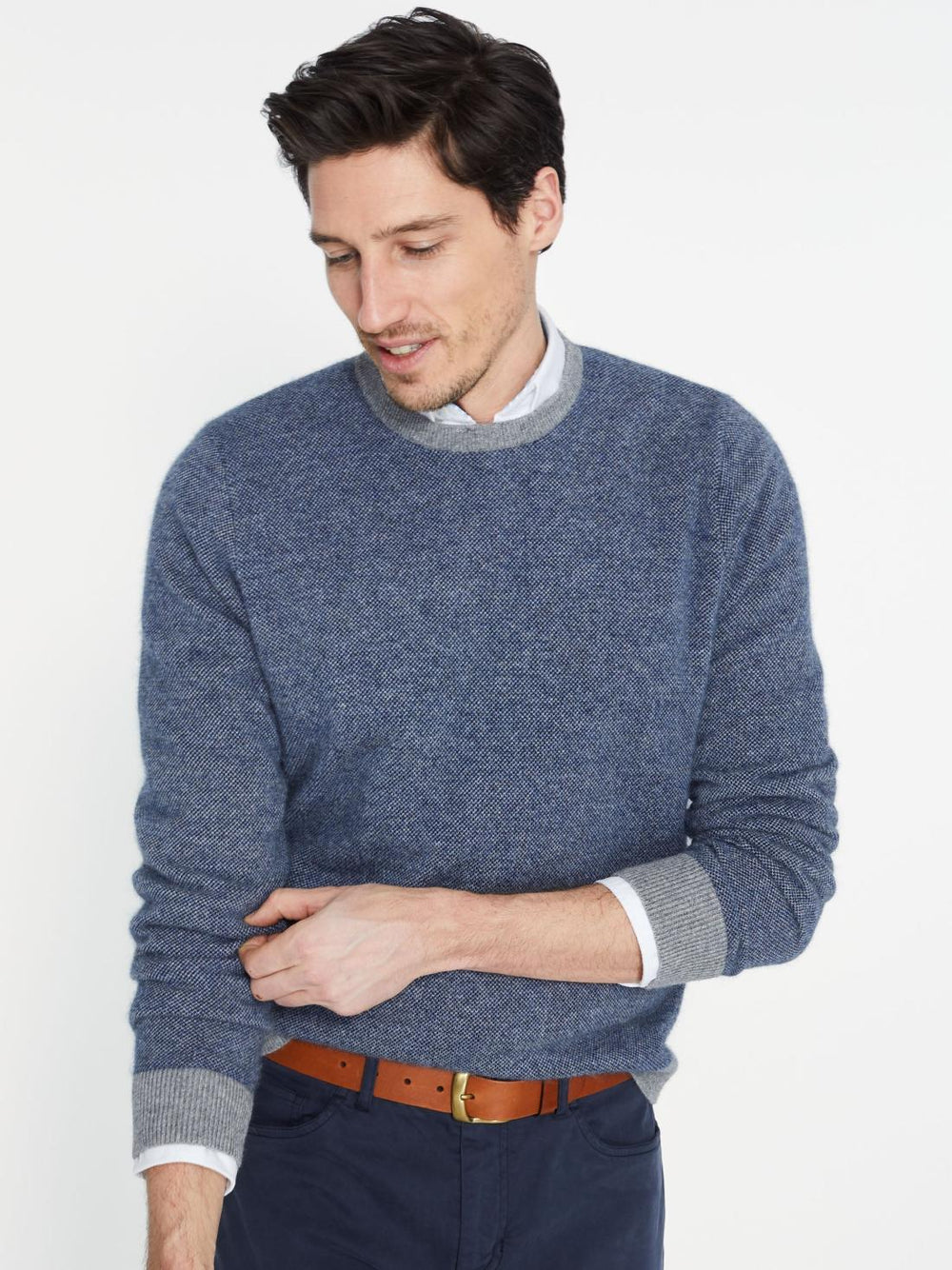 J.McLaughlin Dunkeld Sweater Navy/gray | Men Sweaters