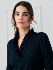 J.McLaughlin Durham Ruffle Top Black | Women Catalina Cloth™ Dresses