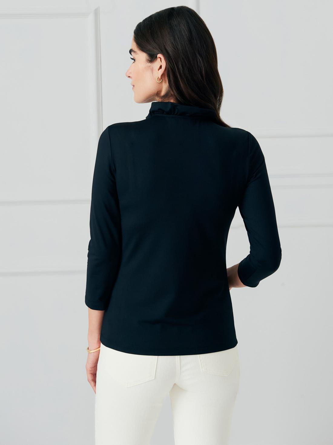 J.McLaughlin Durham Ruffle Top Black | Women Catalina Cloth™ Dresses